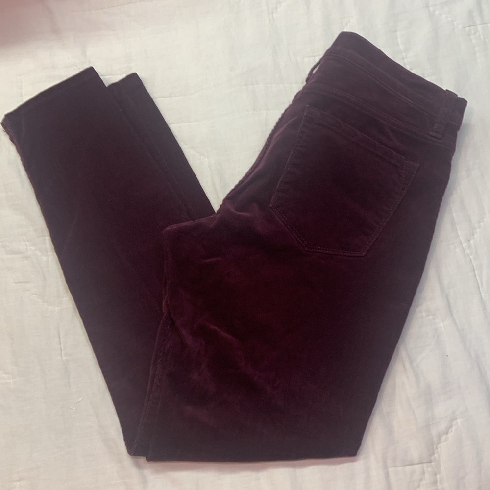 Banana Republic‎ Skinny Corduroy Pants Burgundy Wine Purple 29P Petite Women